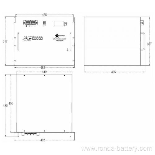 48V 200Ah LiFePO4 Battery Rack Home Energy Storage